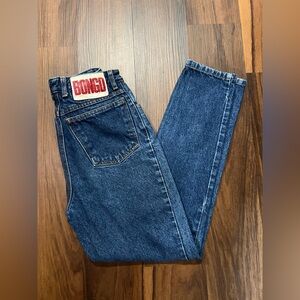BONGO Vintage Dark Blue High-Rise Mom Jeans